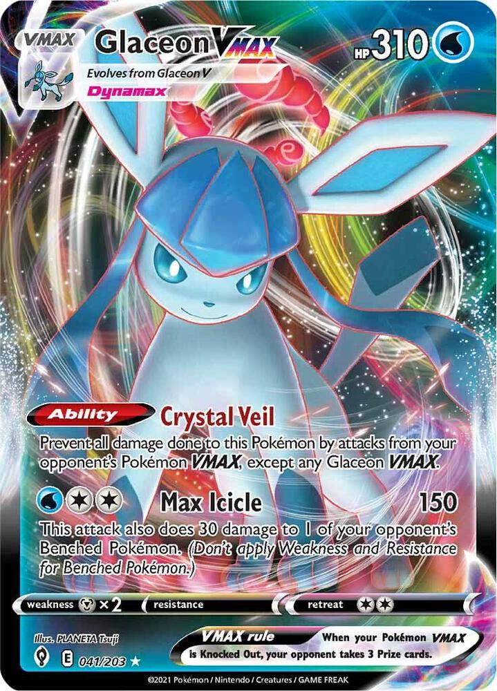 Glaceon VMAX [SWSH07: Evolving Skies] 041/203