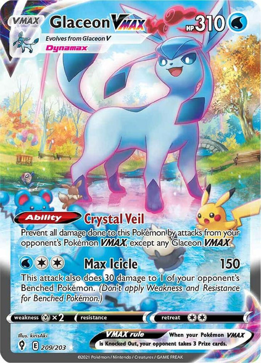 Glaceon VMAX (Alternate Art Secret) [SWSH07: Evolving Skies] 209/203