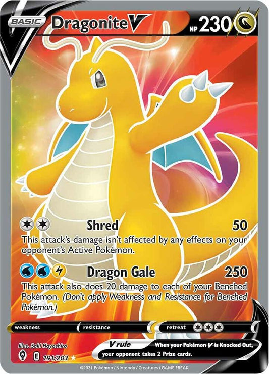 Dragonite V (Full Art) [SWSH07: Evolving Skies] 191/203