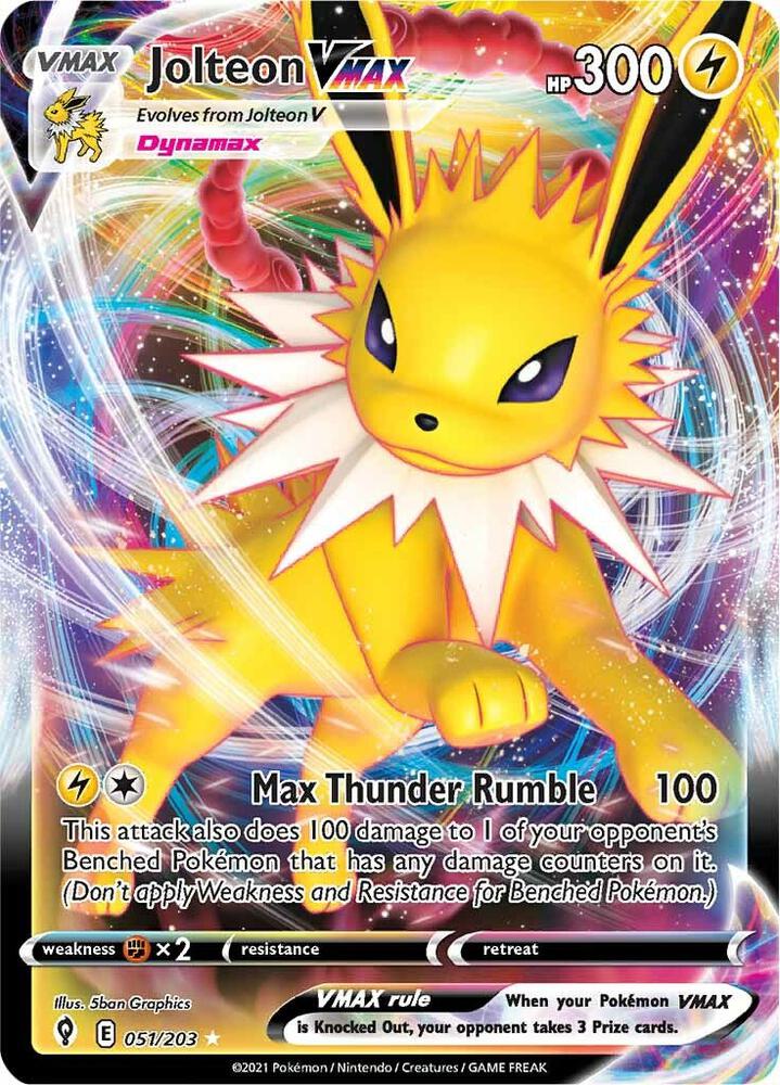 Jolteon VMAX [SWSH07: Evolving Skies] 051/203