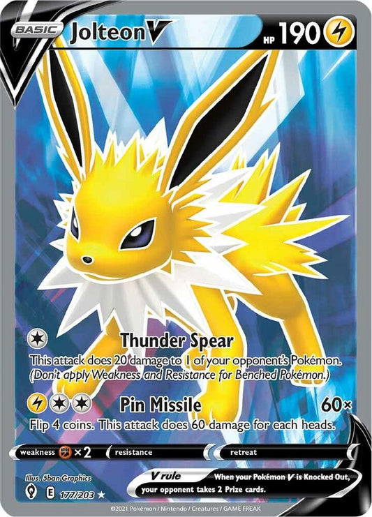 Jolteon V (Full Art) [SWSH07: Evolving Skies] 177/203
