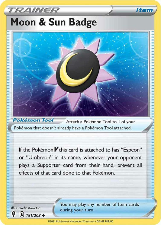 Moon & Sun Badge [SWSH07: Evolving Skies] 151/203