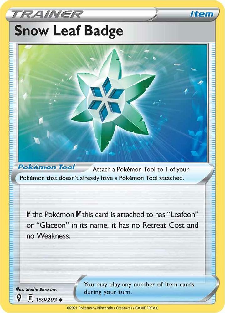 Snow Leaf Badge [SWSH07: Evolving Skies] 159/203