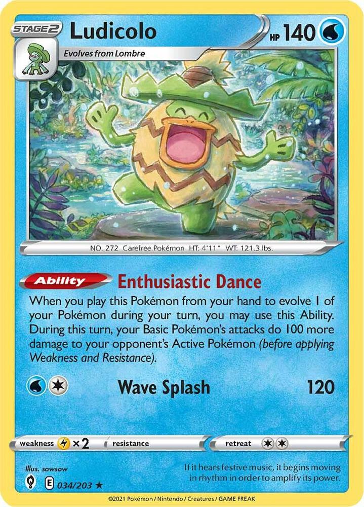 Ludicolo [SWSH07: Evolving Skies] 034/203
