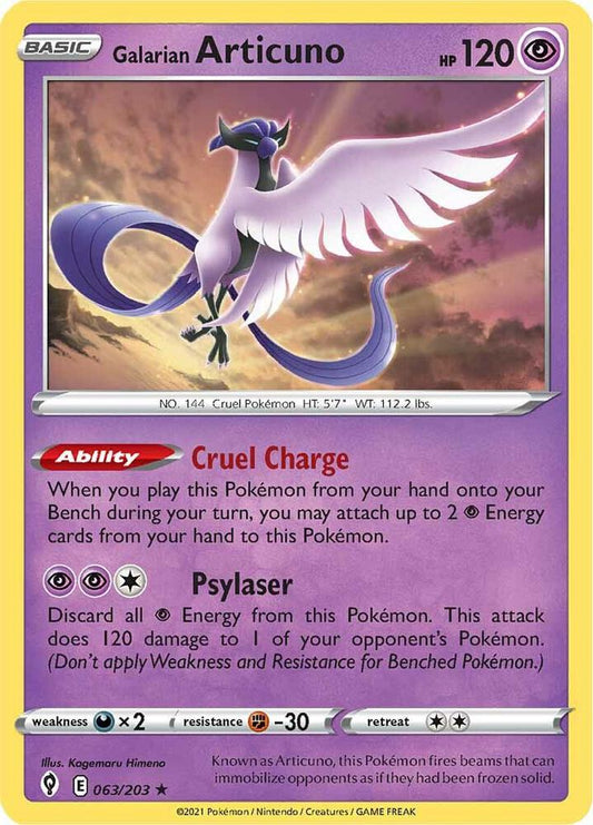 Galarian Articuno [SWSH07: Evolving Skies] 063/203