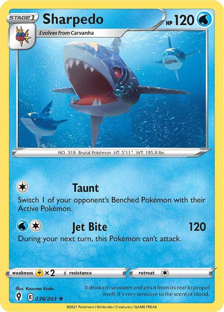 Sharpedo [SWSH07: Evolving Skies] 036/203