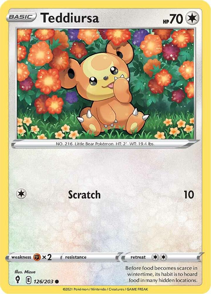 Teddiursa [SWSH07: Evolving Skies] 126/203