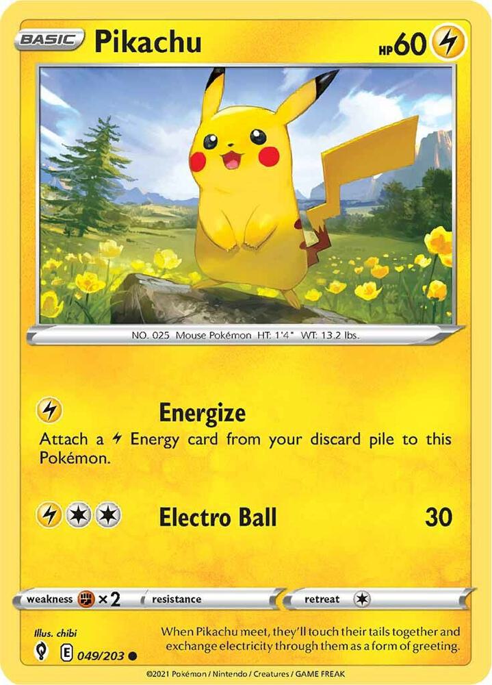 Pikachu [SWSH07: Evolving Skies] 049/203