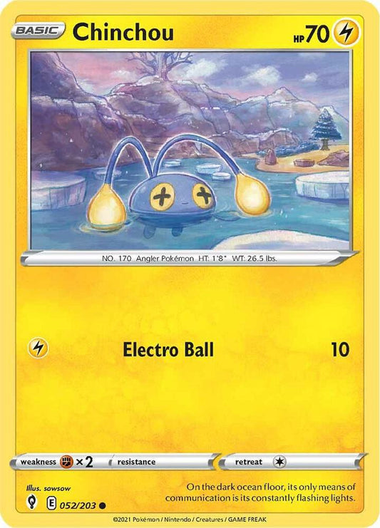 Chinchou [SWSH07: Evolving Skies] 052/203