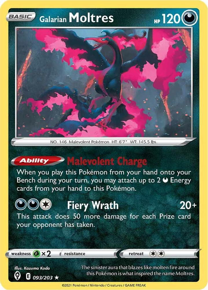 Galarian Moltres [SWSH07: Evolving Skies] 093/203