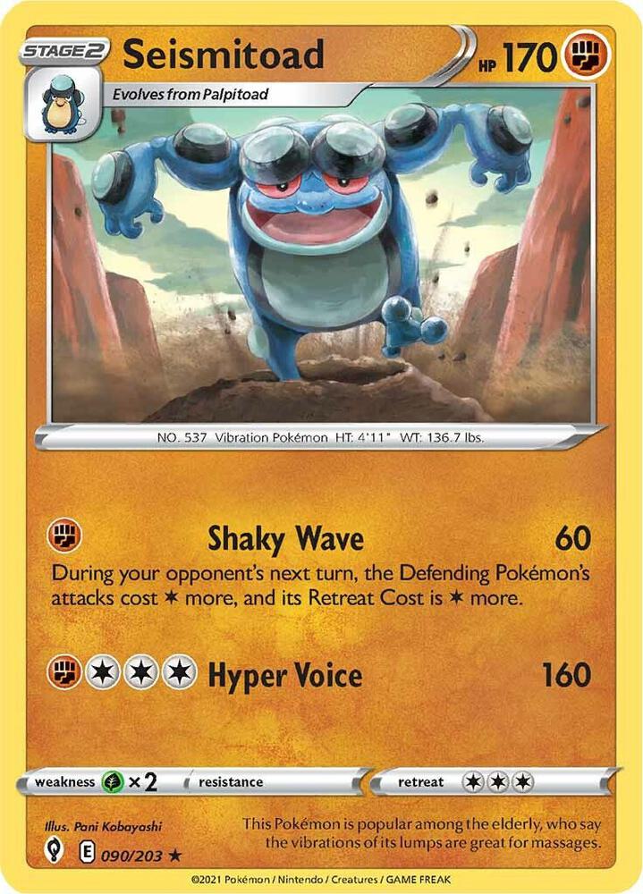 Seismitoad [SWSH07: Evolving Skies] 090/203
