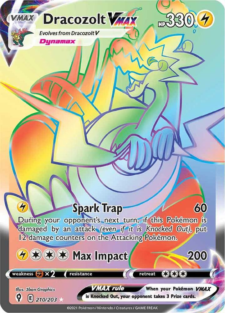 Dracozolt VMAX (Secret) [SWSH07: Evolving Skies] 210/203