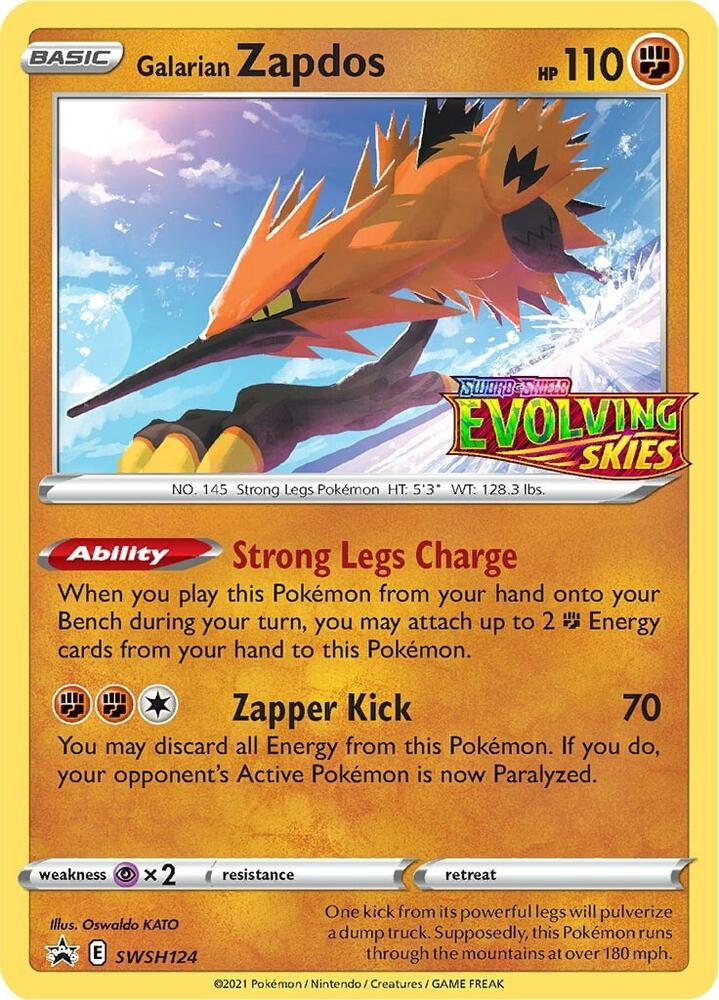 Galarian Zapdos - SWSH124 (Prerelease) [SWSH: Sword & Shield Promo Cards] SWSH124