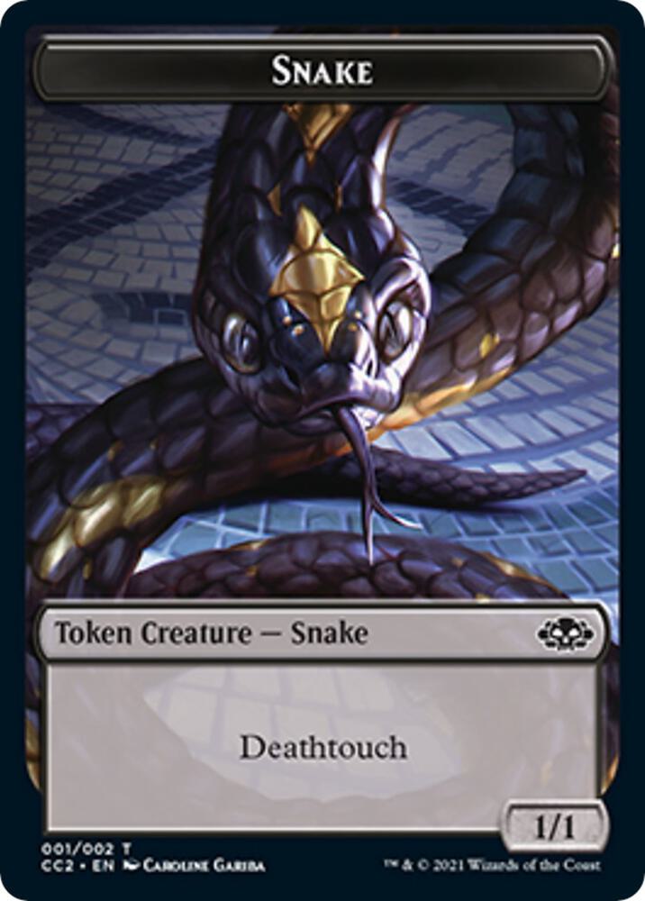 Snake // Zombie Double-Sided Token [Commander Collection: Black] 1 // 2