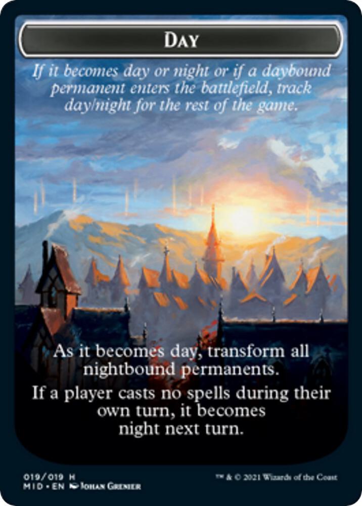 Day // Night Double-Sided Token [Innistrad: Midnight Hunt] 19