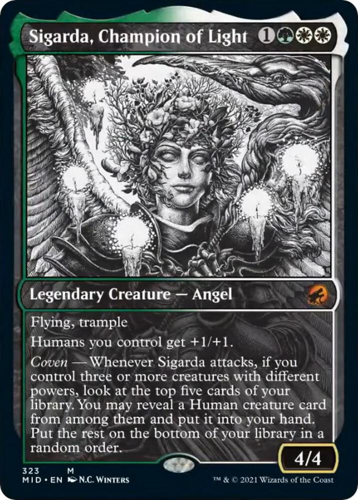 Sigarda, Champion of Light (Showcase) [Innistrad: Midnight Hunt] 323