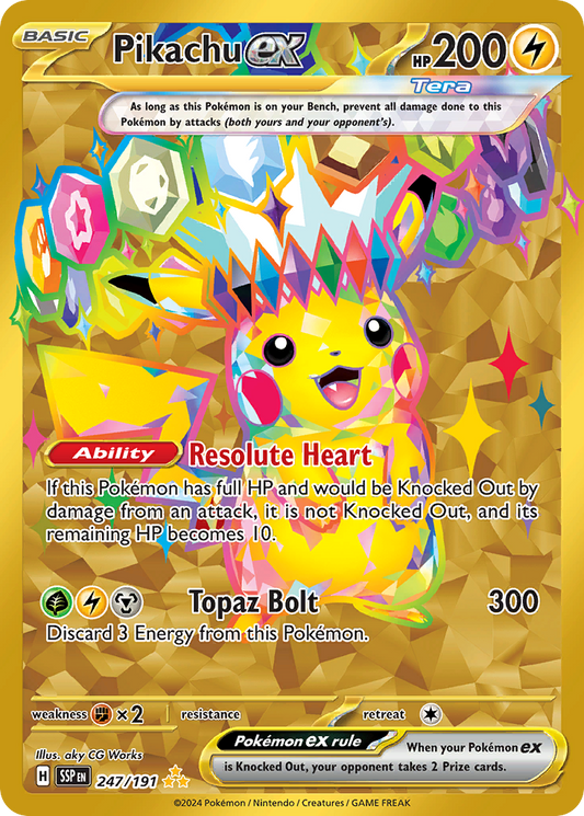 Pikachu ex - 247/191 Surging Sparks