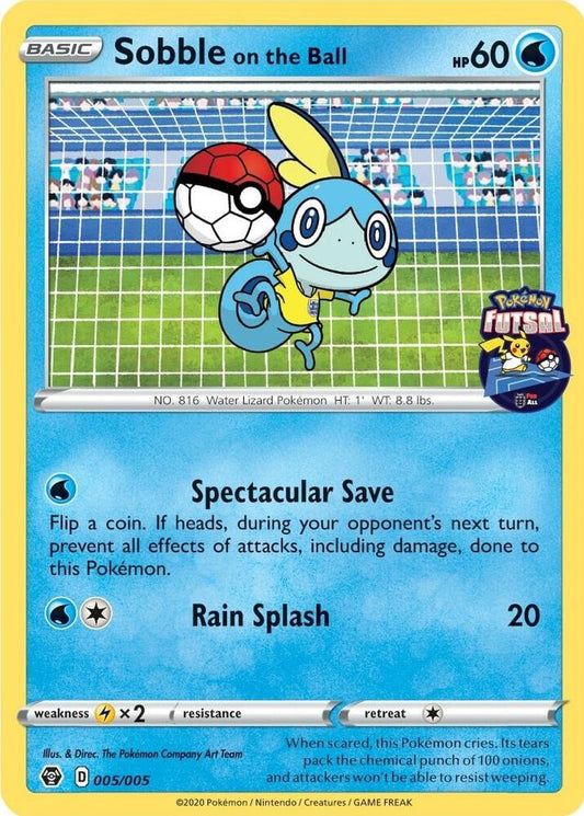 Sobble on the Ball - 005/005 (Pokemon Futsal) [Miscellaneous Cards & Products] 005/005
