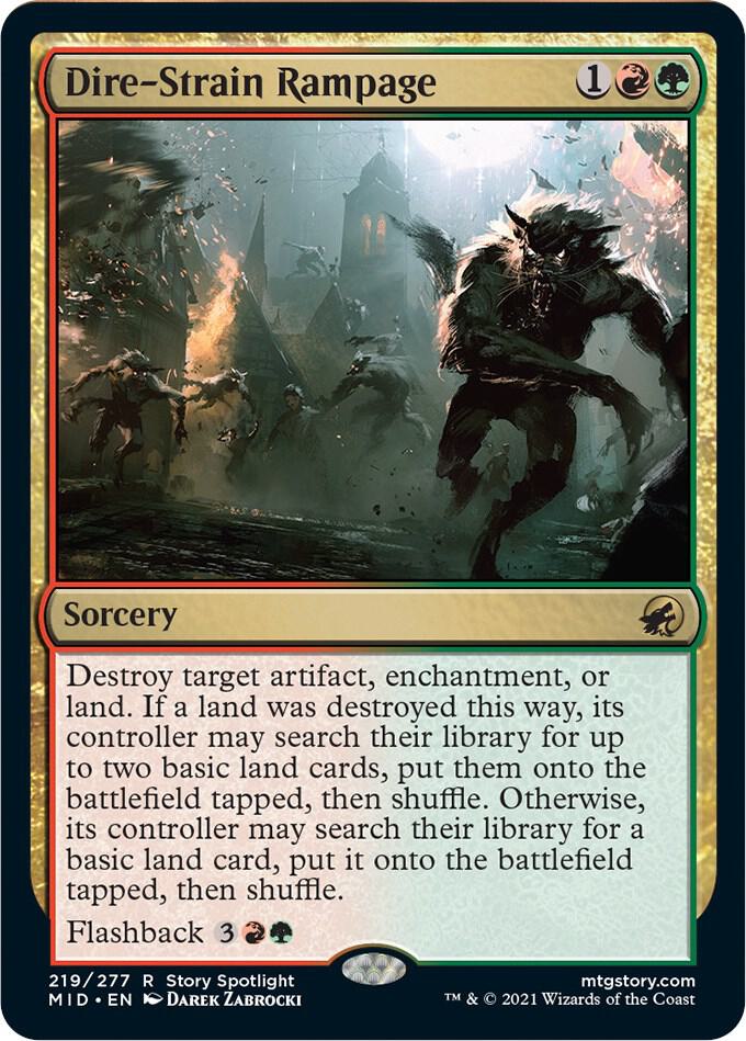 Dire-Strain Rampage [Innistrad: Midnight Hunt] 219