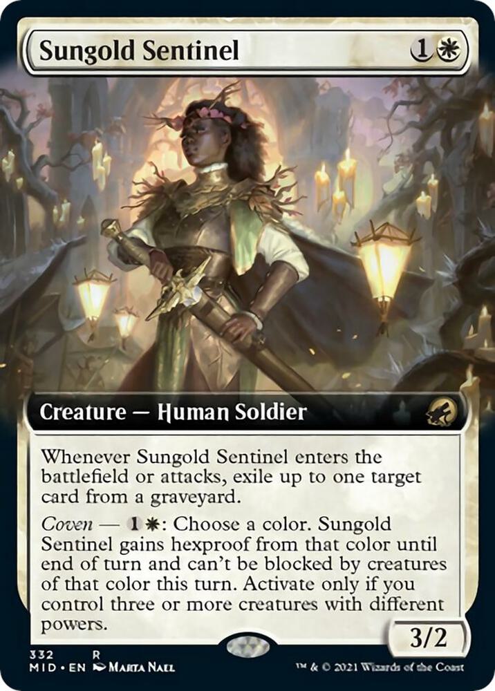 Sungold Sentinel (Extended Art) [Innistrad: Midnight Hunt] 332