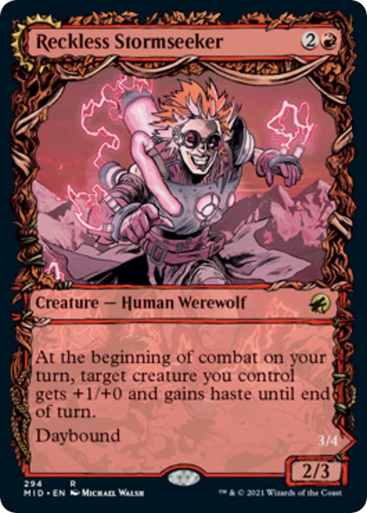 Reckless Stormseeker (Showcase) [Innistrad: Midnight Hunt] 294