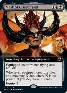Mask of Griselbrand (Extended Art) [Innistrad: Midnight Hunt] 347