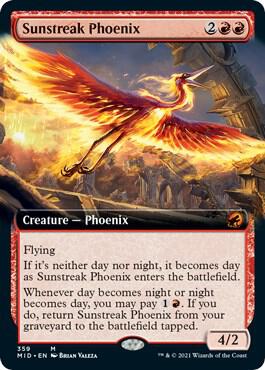 Sunstreak Phoenix (Extended Art) [Innistrad: Midnight Hunt] 359