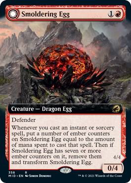Smoldering Egg (Extended Art) [Innistrad: Midnight Hunt] 358