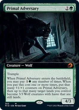 Primal Adversary (Extended Art) [Innistrad: Midnight Hunt] 363
