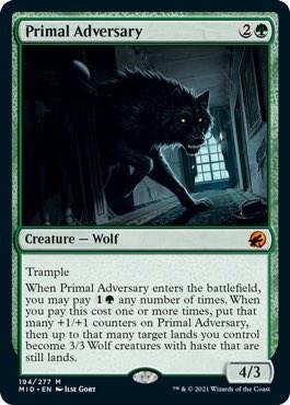 Primal Adversary [Innistrad: Midnight Hunt] 194
