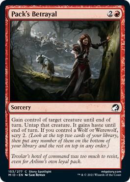 Pack's Betrayal [Innistrad: Midnight Hunt] 153