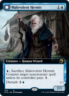 Malevolent Hermit (Extended Art) [Innistrad: Midnight Hunt] 336