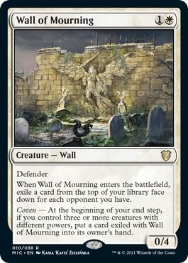Wall of Mourning [Commander: Innistrad: Midnight Hunt] 10