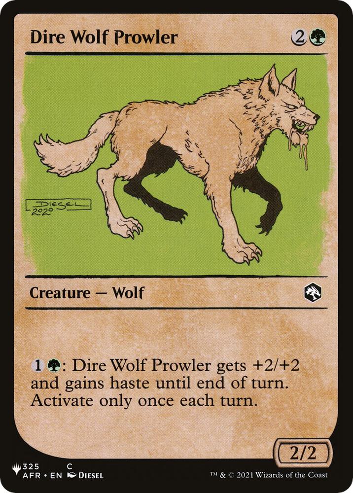 Dire Wolf Prowler (Showcase) [The List Reprints] 325/281
