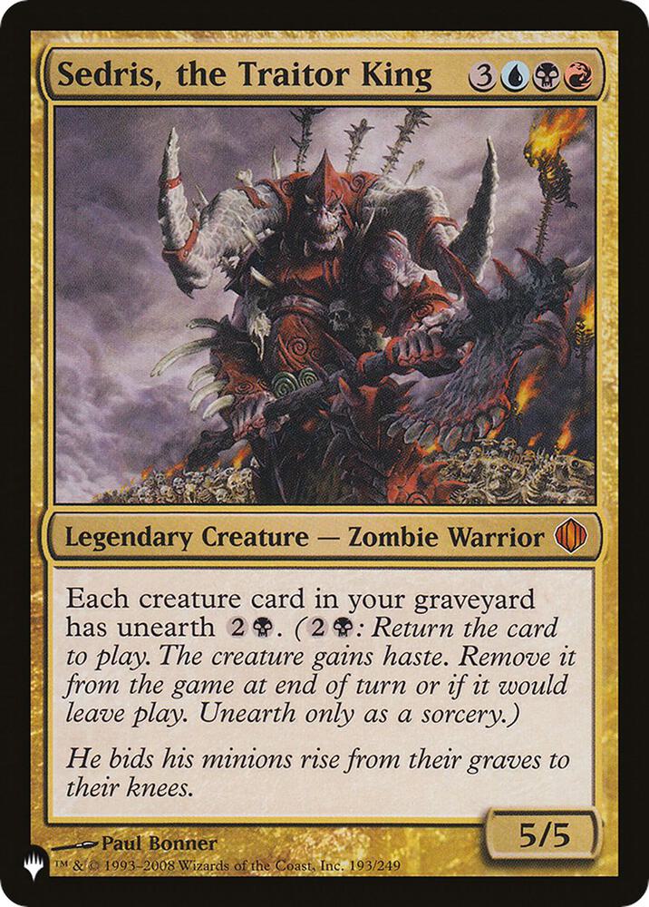 Sedris, the Traitor King [The List Reprints] 193/249