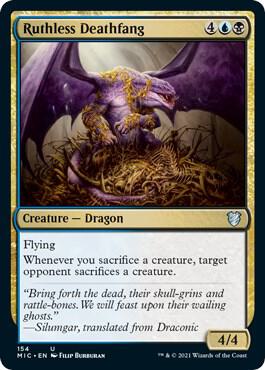 Ruthless Deathfang [Commander: Innistrad: Midnight Hunt] 154