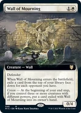 Wall of Mourning (Extended Art) [Commander: Innistrad: Midnight Hunt] 48