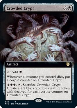Crowded Crypt (Extended Art) [Commander: Innistrad: Midnight Hunt] 55