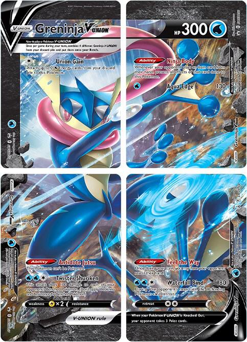 Greninja V-UNION [Set of 4] [SWSH: Sword & Shield Promo Cards]