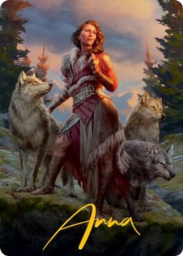 Arlinn, the Pack's Hope Art Card (01/81) (Gold-Stamped Signature) [Art Series: Innistrad: Midnight Hunt] 1