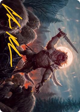 Tovolar, the Midnight Scourge Art Card (06/81) (Gold-Stamped Signature) [Art Series: Innistrad: Midnight Hunt] 6