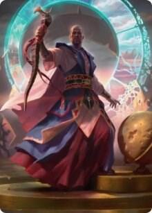 Teferi, Who Slows the Sunset Art Card [Art Series: Innistrad: Midnight Hunt] 10