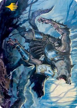 Moonrage Brute Art Card (Gold-Stamped Signature) [Art Series: Innistrad: Midnight Hunt] 14