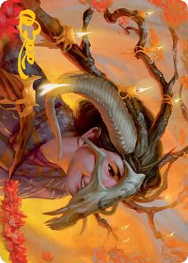 Hedgewitch's Mask Art Card (Gold-Stamped Signature) [Art Series: Innistrad: Midnight Hunt] 17