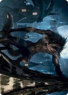 Stalking Predator Art Card [Art Series: Innistrad: Midnight Hunt] 40