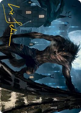 Stalking Predator Art Card (Gold-Stamped Signature) [Art Series: Innistrad: Midnight Hunt] 40
