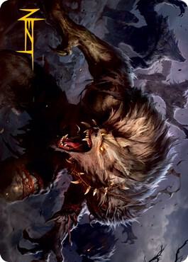 Village Reavers Art Card (Gold-Stamped Signature) [Art Series: Innistrad: Midnight Hunt] 45