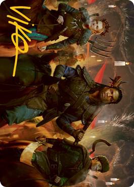 Candlelit Cavalry Art Card (Gold-Stamped Signature) [Art Series: Innistrad: Midnight Hunt] 48