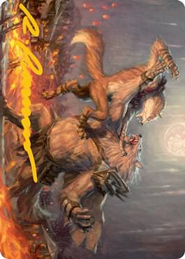 Duel for Dominance Art Card (Gold-Stamped Signature) [Art Series: Innistrad: Midnight Hunt] 51