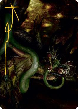 Saryth, the Viper's Fang Art Card (Gold-Stamped Signature) [Art Series: Innistrad: Midnight Hunt] 53